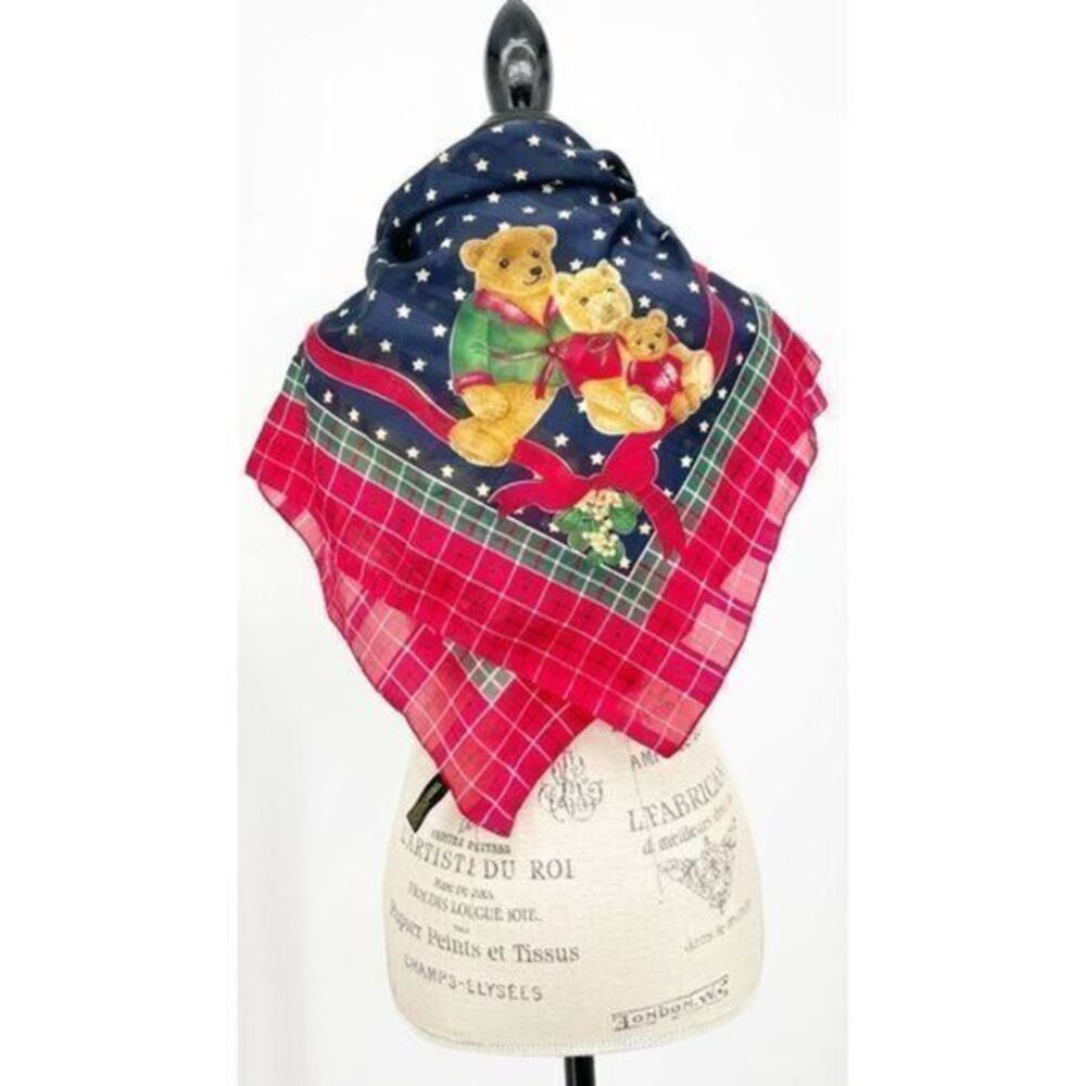BAAR & BEARDS Bear Holiday Vintage Scarf Shawl